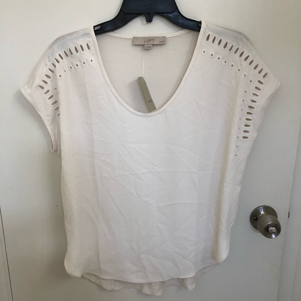 Loft Ivory Top, new w tags